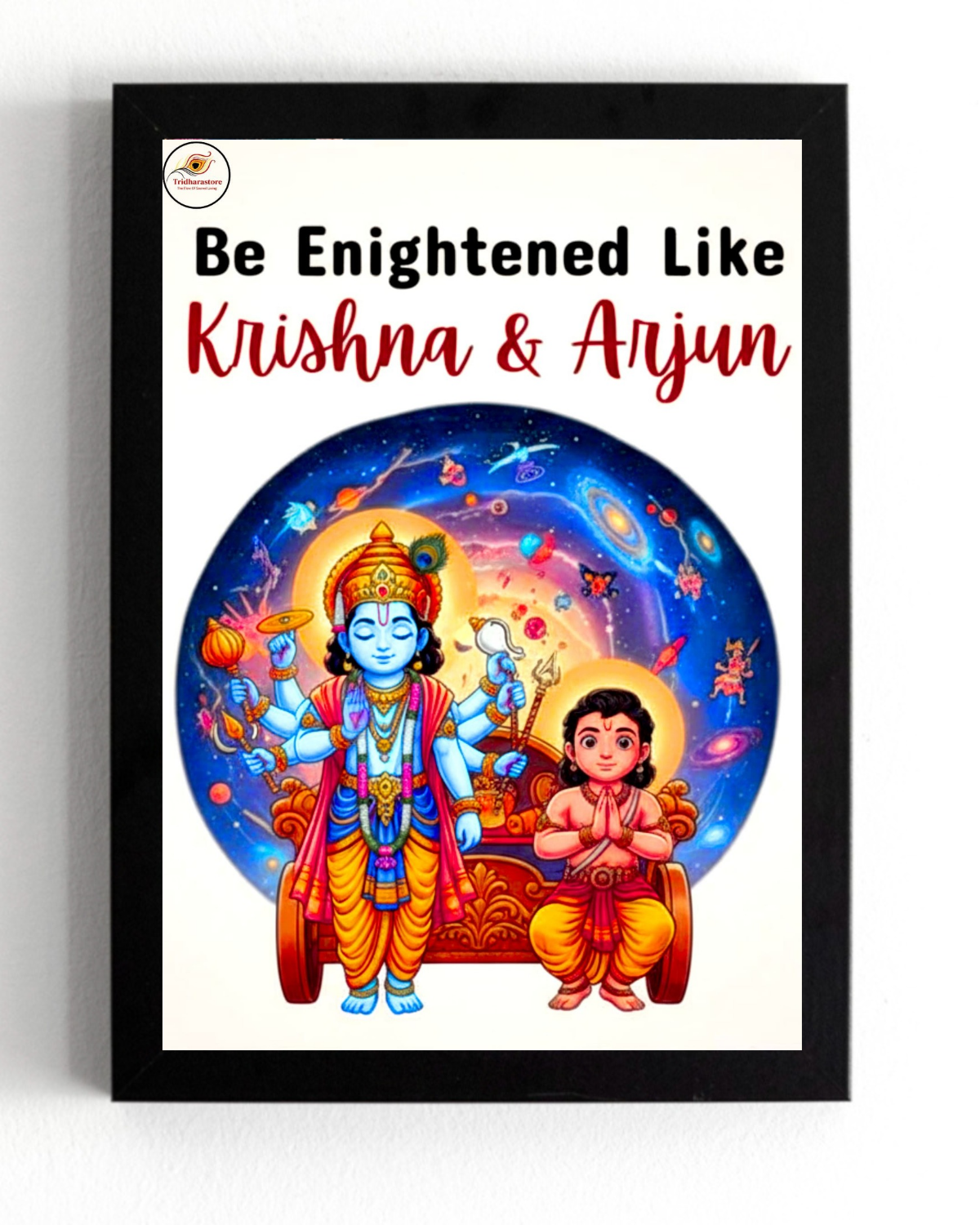 Krishna & Arjuna Divine Guidance Framed Posters