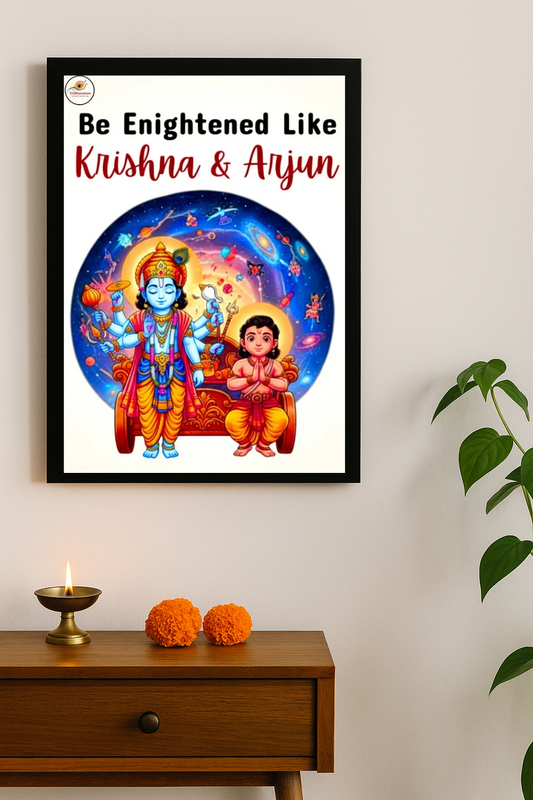 Krishna & Arjuna Divine Guidance Framed Posters