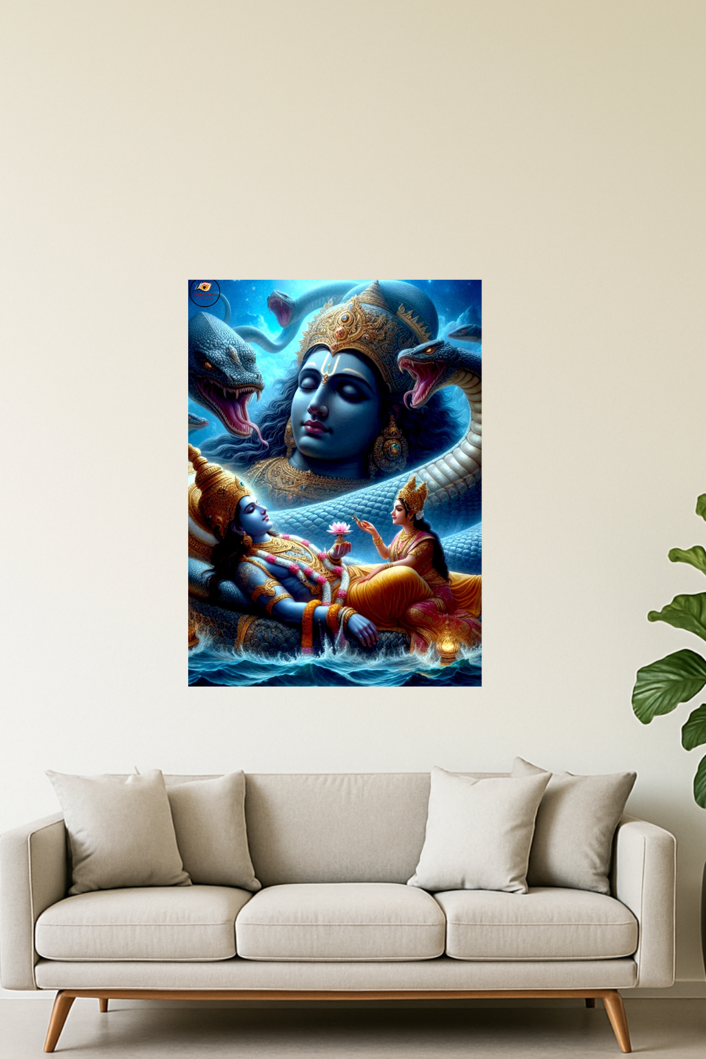 Lord Vishnu Divine Unframed Posters