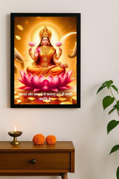 Maa Lakshmi Motivational Framed Posters