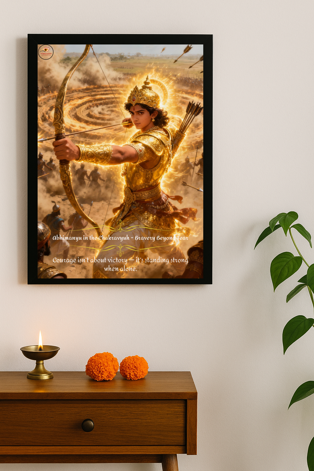 Abhimanyu in the Chakravyuh Framed Posters