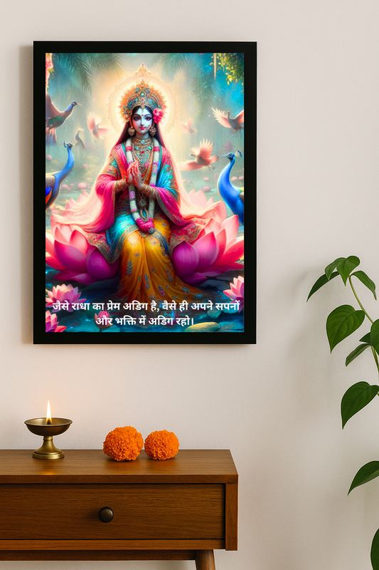 Maa Radha Motivational Framed Posters