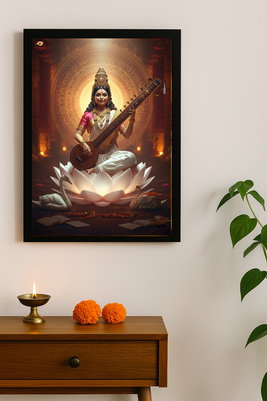 Maa Saraswati Framed Posters