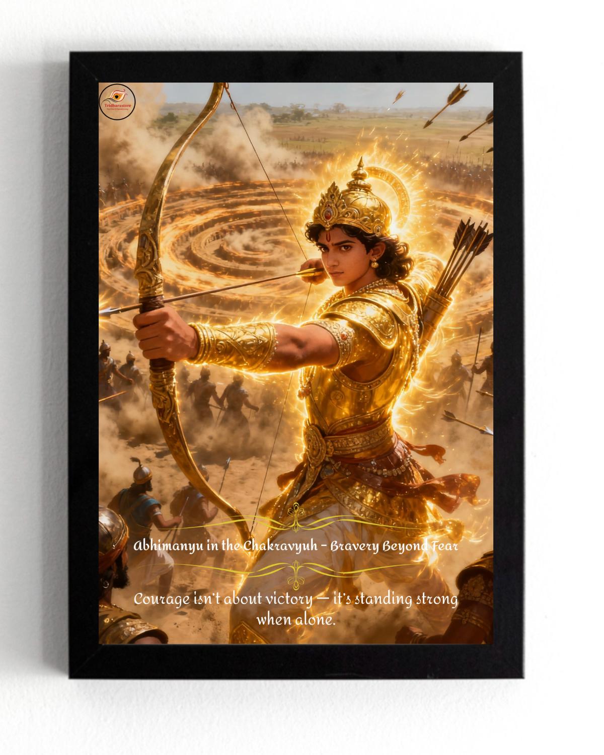 Abhimanyu in the Chakravyuh Framed Posters