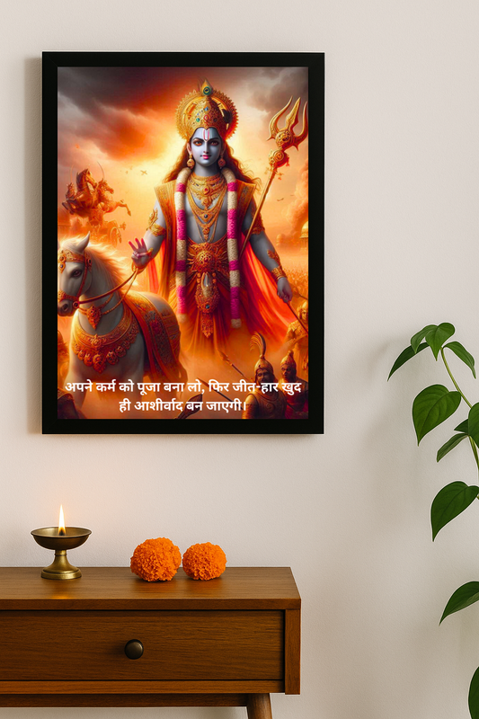Shree Krishna Motivational Framed Posters