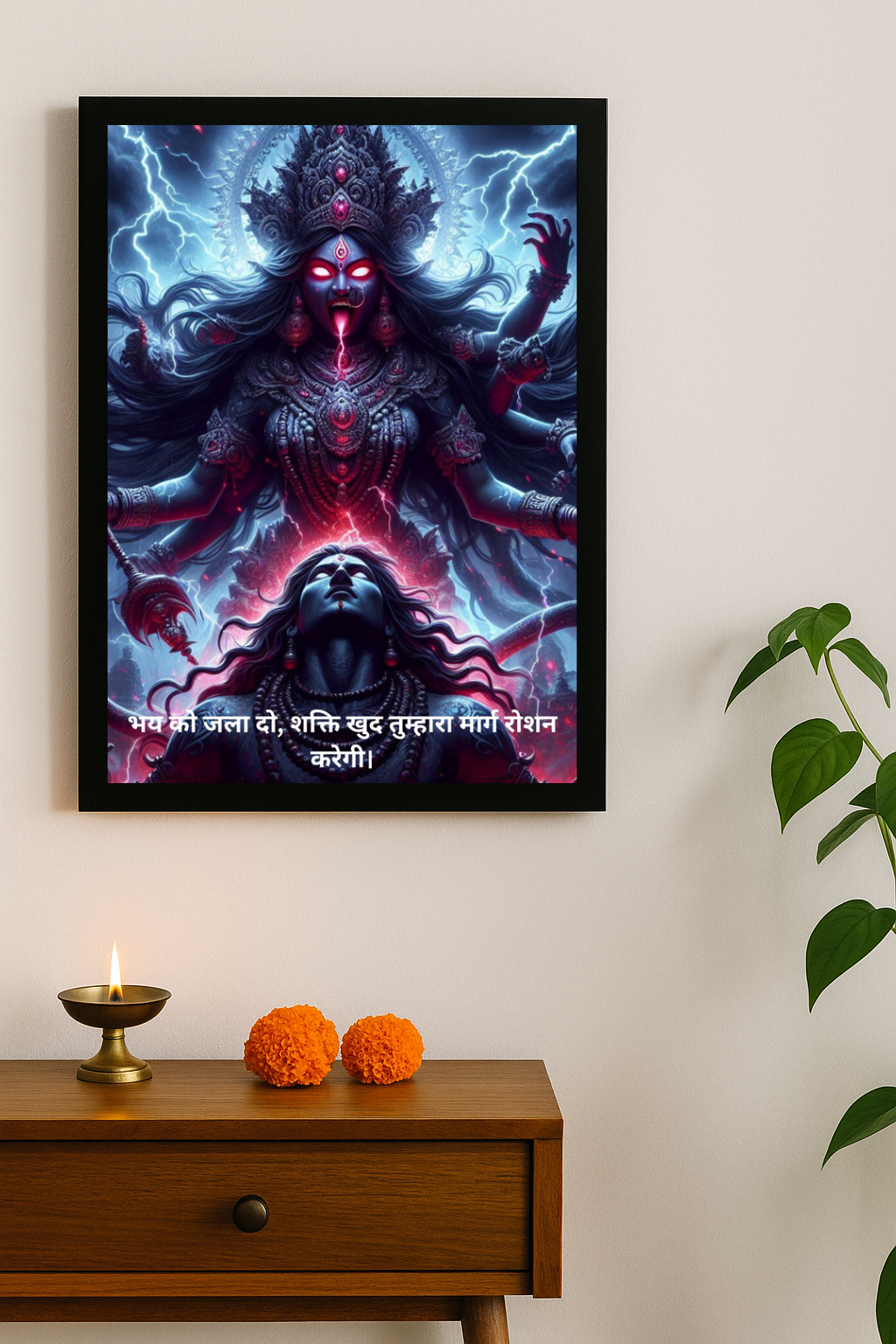 Maa Kali Motivational Framed Posters