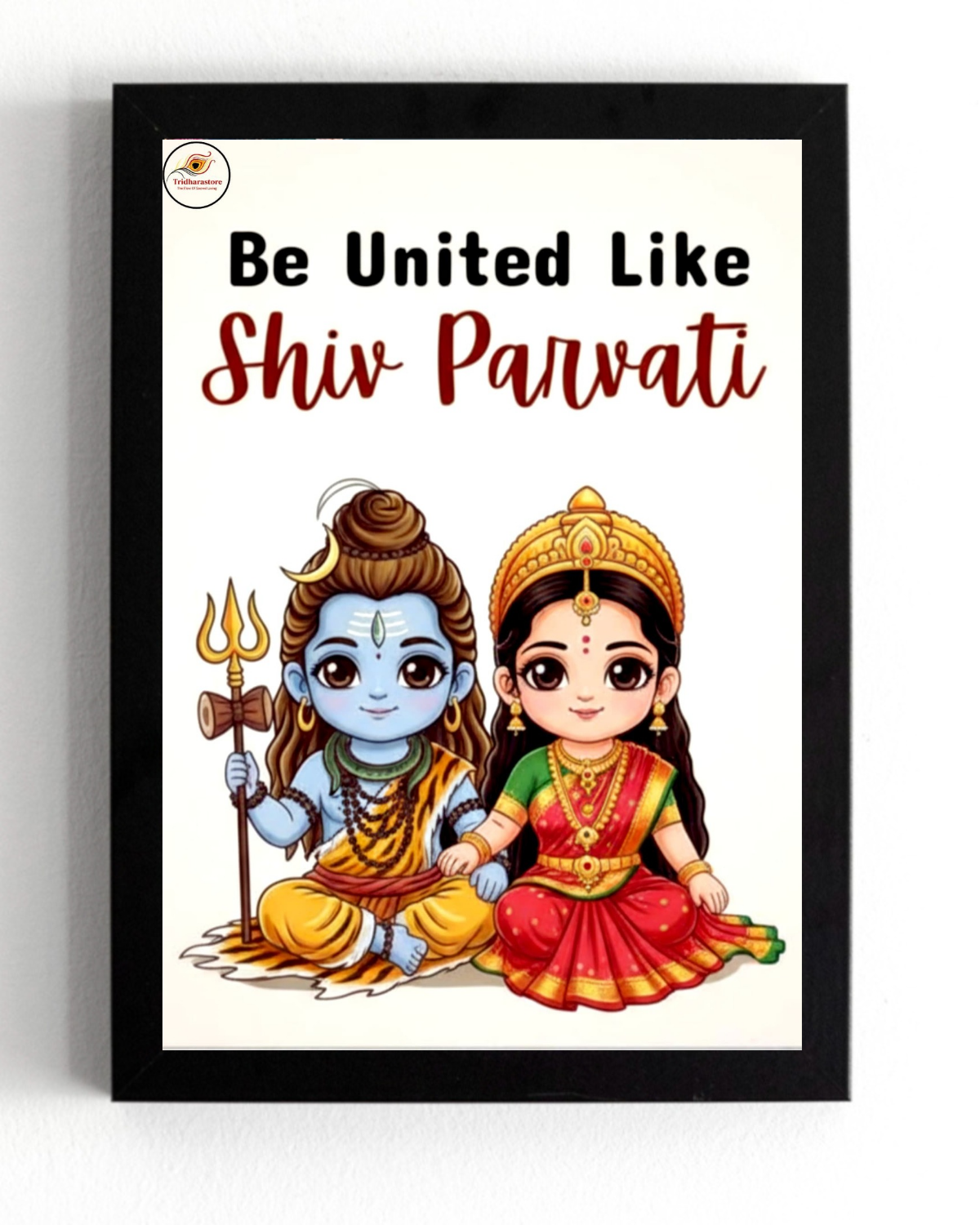 Shiv Parvati Divine Guidance Framed Posters