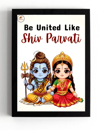 Shiv Parvati Divine Guidance Framed Posters