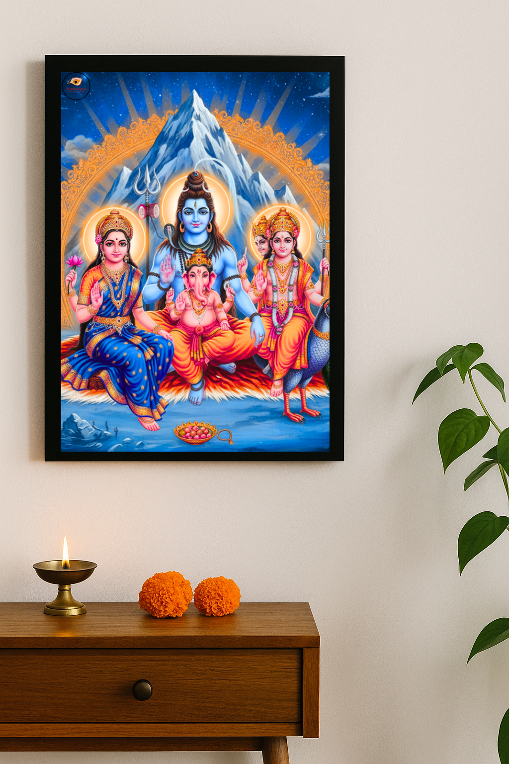 Lord Shiva Family Framed Posters
