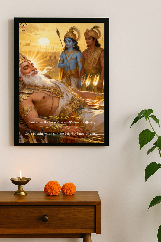 Bhishma on the bed of Arrows Framed Posters