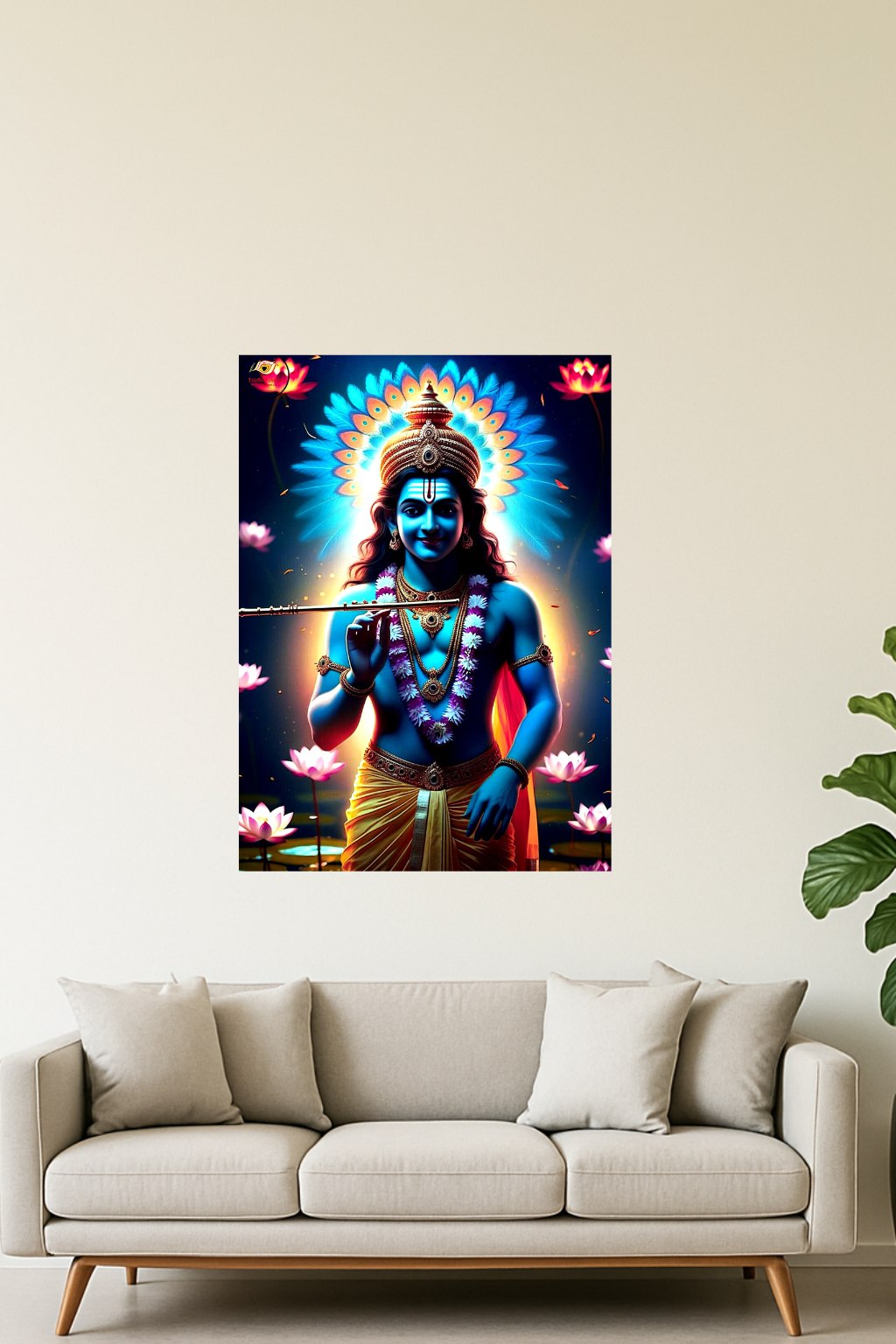 Shree Krishna Divine Unframed Posters