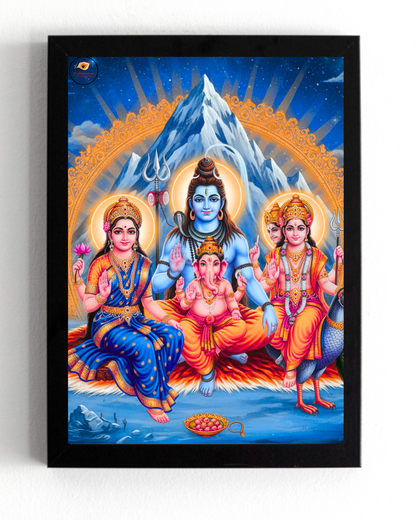 Lord Shiva Family Framed Posters