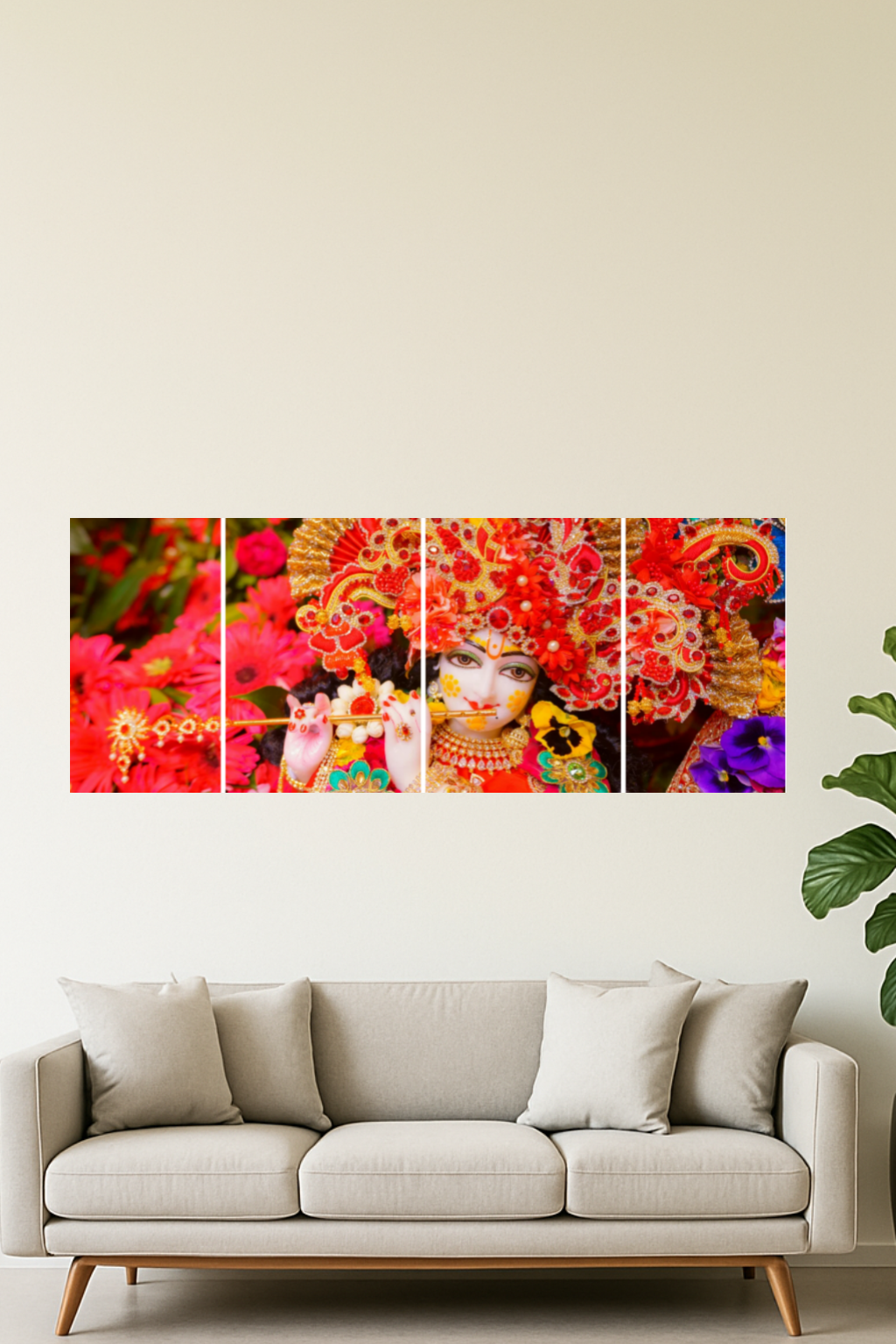 Shree Krishna split Divine Unframed Posters