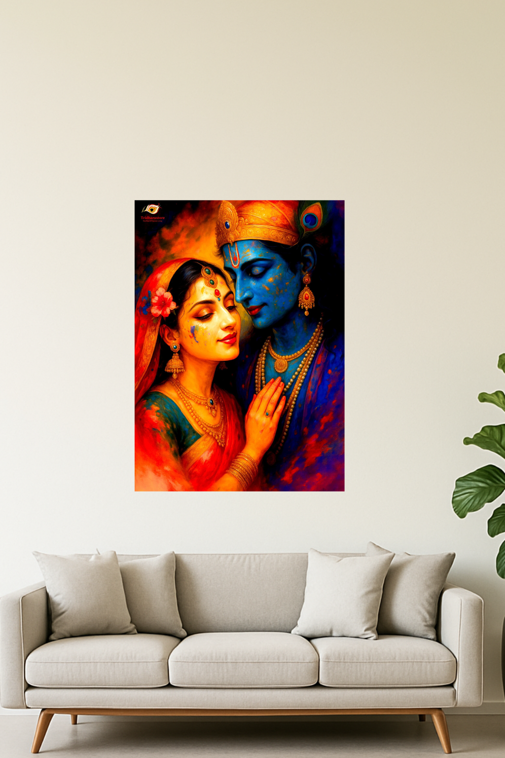 Radhakrishna Divine Unframed Posters