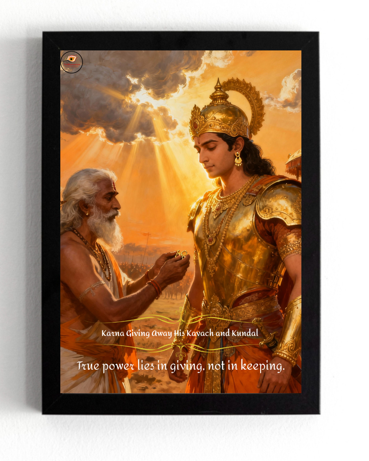 Karna Giving away his kavach & Kundal Framed Posters