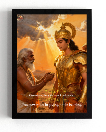 Karna Giving away his kavach & Kundal Framed Posters