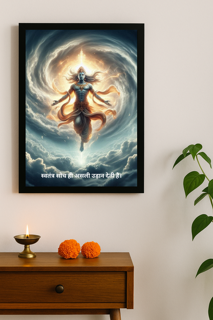 Lord Vayu Motivational Framed Posters