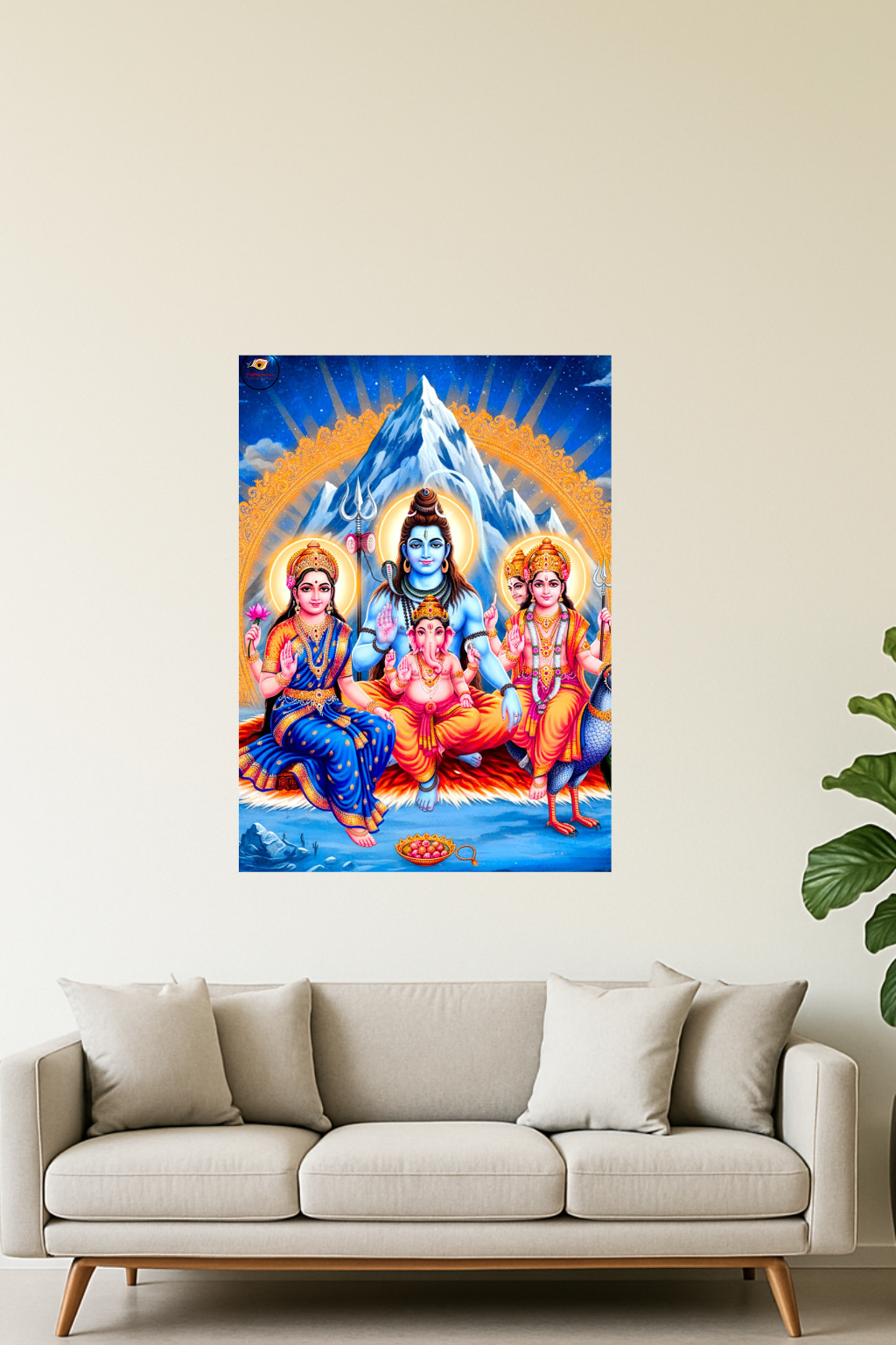 Lord Shiva Family Divine Unframed Posters