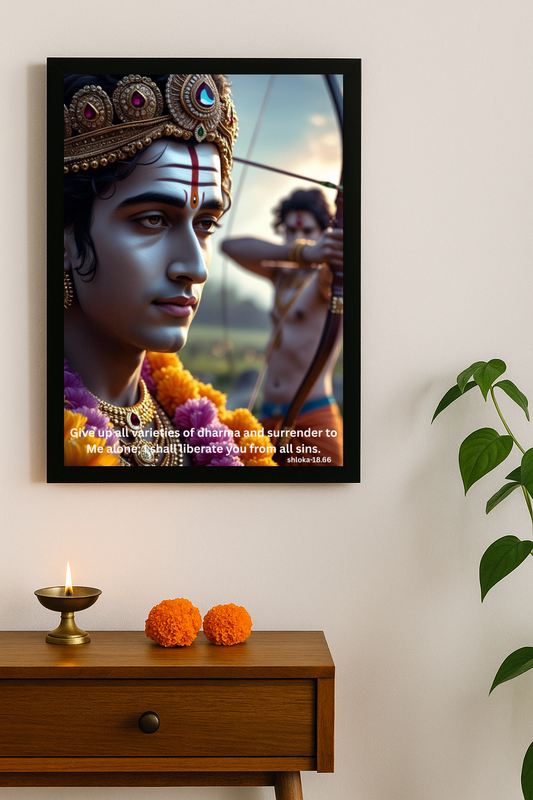 Shree Krishna Motivational Framed Posters