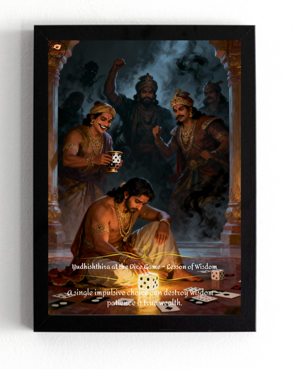 Yudhishthira at the Dice Game Framed Posters
